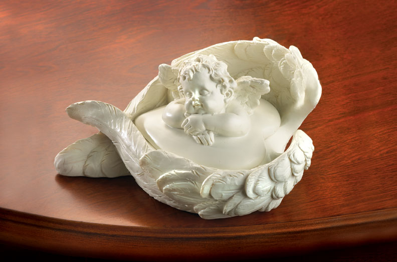NESTING CHERUB KEEPSAKE BOX