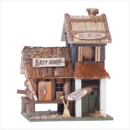 "BASS LAKE LODGE" BIRDHOUSE